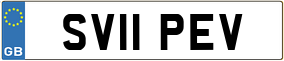 Trailer License Plate